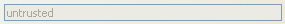 disabled text field containing 'untrusted'