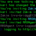 Screenshot of IRC channel