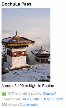 A picture in a Flickr 'photostream'.