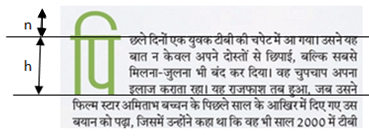 Initial-letter styling in an Indic script..