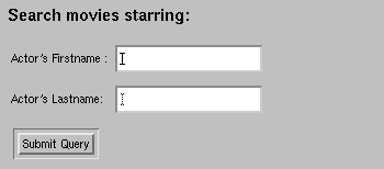 form to search for a movie
