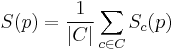 S(p)= \frac{1}{|C|} \sum_{c \in C} S_c(p)
