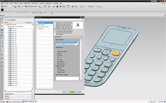 Integrated module in Siemens NX