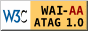 Level Double A conformance icon, W3C-WAI Authoring Tool Accessibility Guidelines 1.0