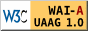 Level A conformance icon, W3C-WAI User Agent Accessibility Guidelines 1.0