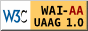 Level Double-A conformance icon, W3C-WAI User Agent Accessibility Guidelines 1.0