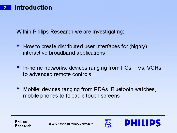 User Interfaces for interactive broadband applications