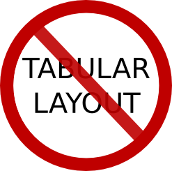 Say no to tables layout