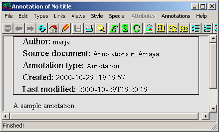 annotation window