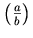 \left(\frac{a}{b}\right)