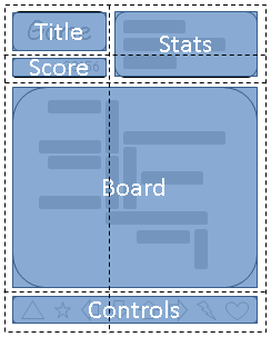 Image: An arrangement suitable for 'portrait' orientation.