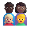 👨🏿‍👩🏾‍👧🏼‍👦